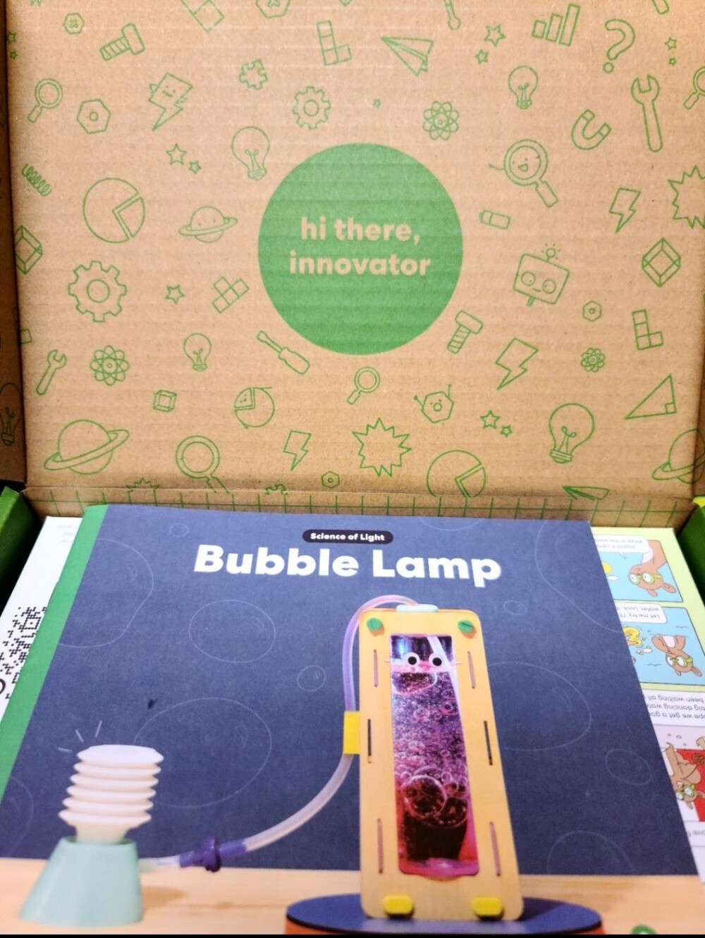 KiwiCo Bubble Lamp - Kiwi Crate - STEM Kit - Ages 6+ - Build an LED Lamp